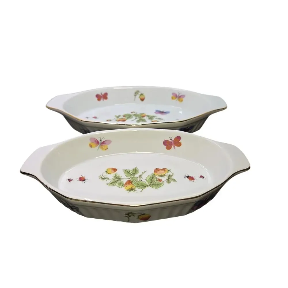 Ardalt Japan 'Spring Time' Oven-to-Table Oval Casserole Set Cookware Vintage